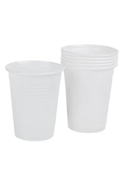 Zumzeria Set of 25 White Plastic Cups 200ml