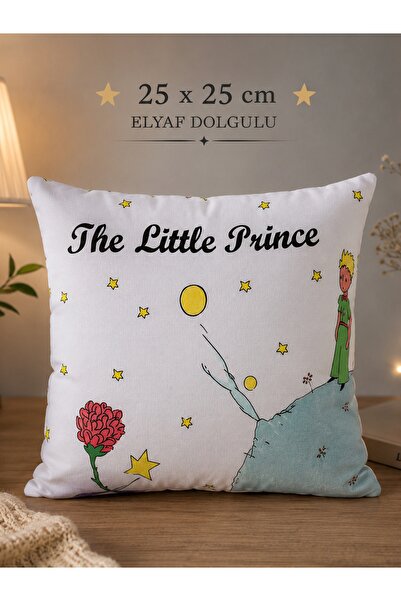 Rüya Kıyısı Küçük Prens Temalı Tasarım Kırlent Yastık - Hediyelik Elyaf Dolgu...