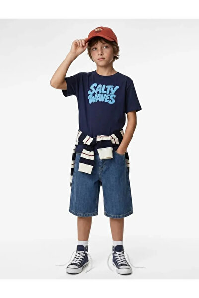 Koton Cotton Crew Neck Short Sleeve Printed T-Shirt