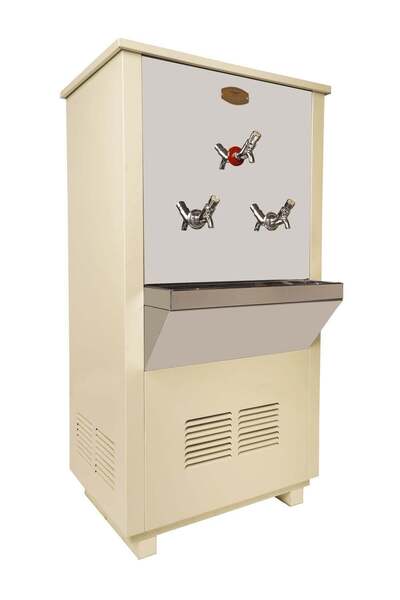 Magna Commercial Water Cooler, 90L, 3 Taps, Galvanized Steel, Beige - MWC009E...