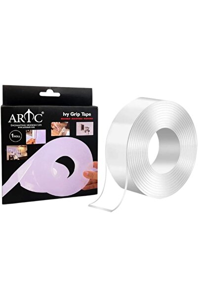 ARTC Double Sided Tape 1mm Multipurpose Wall Tape Adhesive Strips Removable Mounting Tape, Reusable Strong Sticky Transparent Tape Gel (3M)