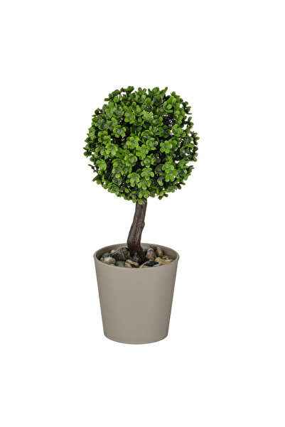 Zumzeria Ghiveci decorativ taupe cu plantă bonsai artificială 18cm