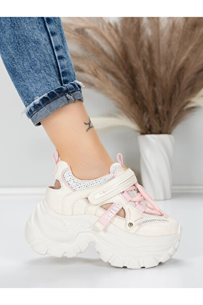mei Women's Platform Sneakers 0897-27 Pink