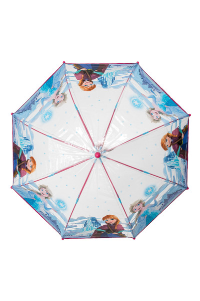 Zumzeria Manual Foldable Pink Transparent Umbrella Frozen 2 for Kids 64cm