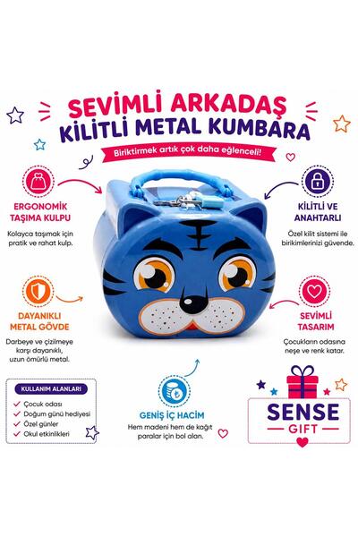 Sense Kilitli Metal Kumbara S-249-MA