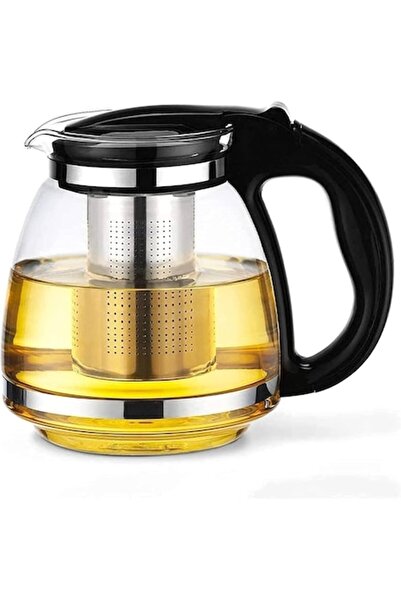 Ruhhy Ceainic de sticlă 2L cu infuzor din oțel inoxidabil – pentru ceai, cafe...