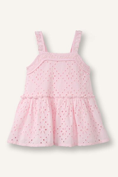 DeFacto Askılı Brode Elbise Kız Bebek G9323A526HS
