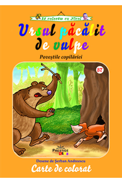 Prestige The Fox-Tricked Bear Coloring Book (Ion Creanga), A4, 16 Pages, 2020