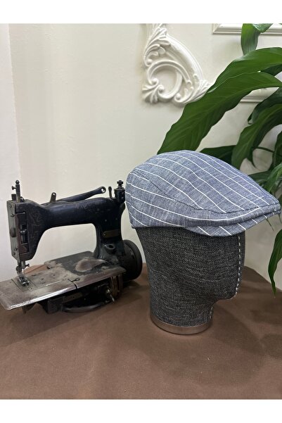 Peaky Blinders Summer Cotton Linen Striped Italian Cut Sports Model Cap Hat