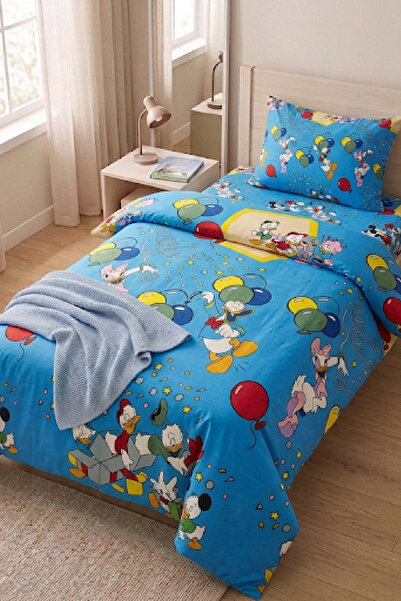 LaLiva Children's Duvet Cover Set with Single Elastic Sheet, Natural Healthy ...