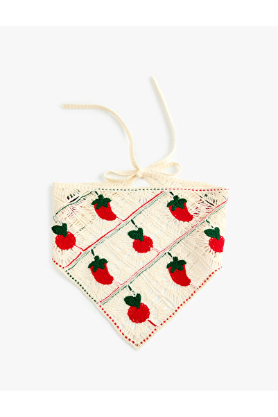 Koton Fruit Detailed Tie-On Triangle Bandana