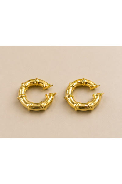 Ayşe Shine Gold Kalın Ear Cuff Küpe – Deliksiz Kulak Üstü Kıkırdak Küpesi