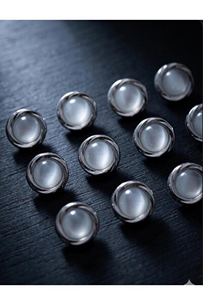 Canan Design Buton din nichel de 11,5 MM cu perlă (15 bucăți)
