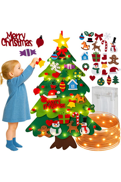 KRUZZEL Felt LED Christmas Tree Play Mat