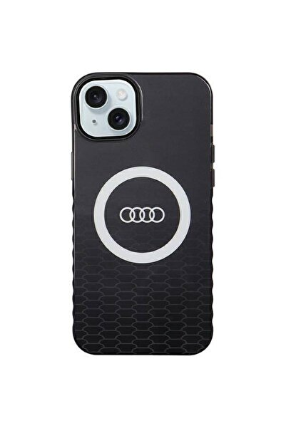 Audi IML LOGO MARE MAGSAFE IPHONE 15 PLUS/14 PLUS 6.7 " NEGRU/NEGRU CARCASA R...