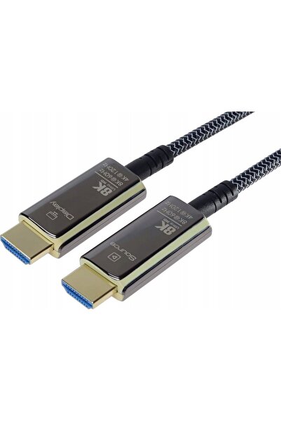 PremiumCord Cablu HDMI 2.1 Ultra High Speed cu fibră optică 8K la 60Hz, zlace...