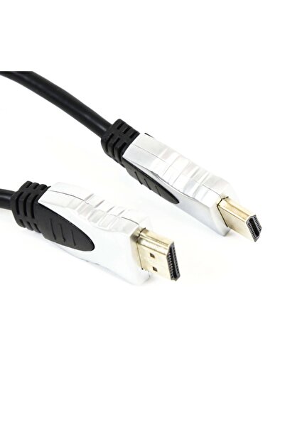 Omega Cablu HDMI Cablu HDMI placat cu aur v.1.4 Auriu 1.5M Negru Blister [41850]