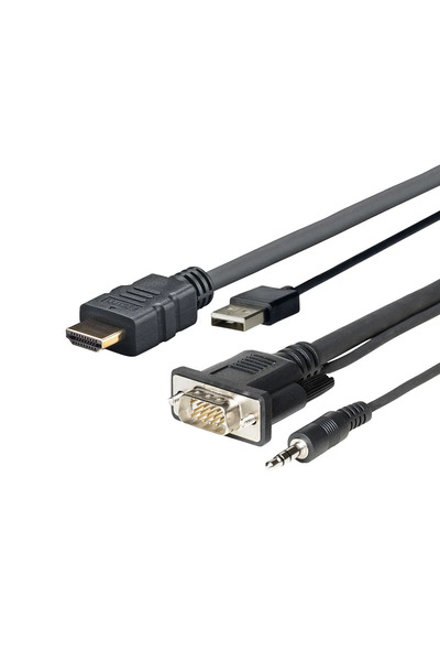 VivoLink Adaptor cablu video PROHDMIMVGA1 1 m HDMI+VGA+USB+3.5mm HDMI+VGA (D-...