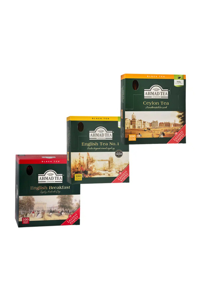 Ahmad Tea Avantaj Paketi 3’lü (English Breakfast + No.1 + Ceylon 100’lü Poşet...