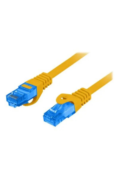 Lanberg Cablu patch Cat.6A S/FTP LSZH CCA 1m portocaliu, testat cu Fluke