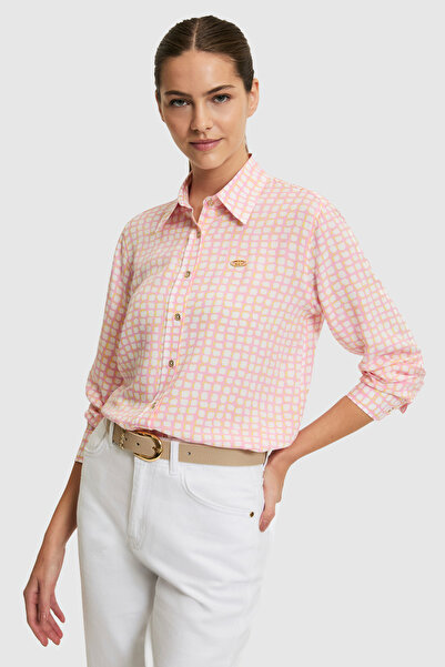 U.S. Polo Assn. Women's Pink Long Sleeve Shirt 50320151-Vr041