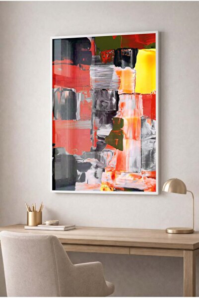 Zevahir Mobilya Dekorasyon Modern Colorful Spatula Impact Glass Table - White...