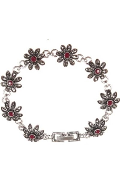CRM Bracelet with flowers, CRM, for women, ethnic, silver