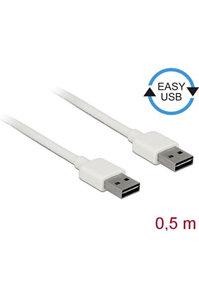 DELOCK Cablu USB USB-A - USB-A 0.5 m Alb (85192)