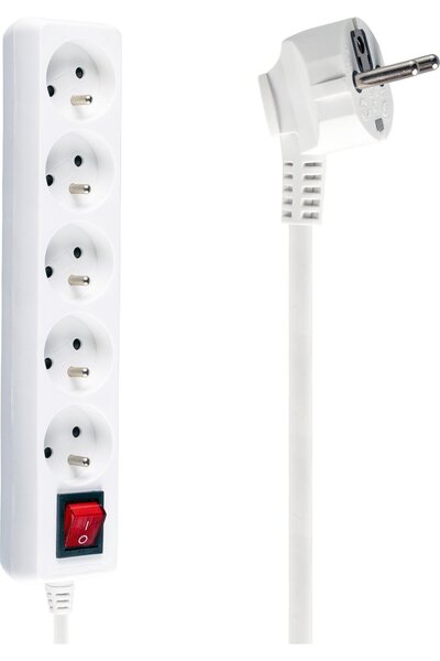 Libox power strip 5 sockets 1.5 m white (LB0085-1,5)