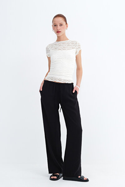 Addax Elastic Waist Modal Trousers Pn18714