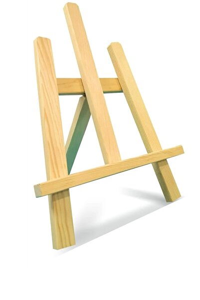 KütükOn Mini Ahşap Şövale Masaüstü 30x40 cm Açılır Kapanır Ayak Çam Göknar At...