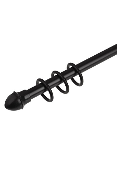 Zumzeria Black Metal Adjustable Curtain Rod 60-110cm