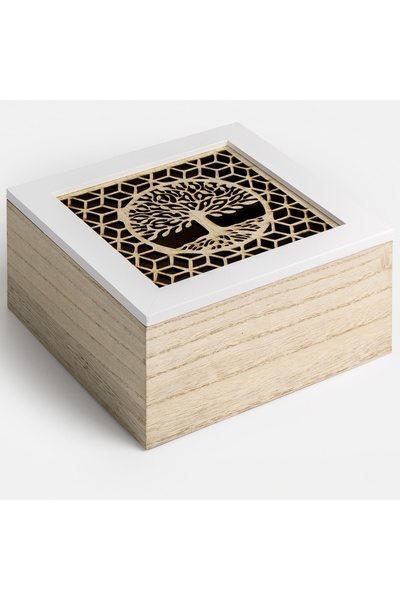 Zumzeria Wooden Box Tree of Life 18x18x10cm