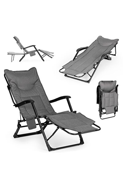 MultiGarden 2 in 1 foldable garden lounger, adjustable, gray HOM010936