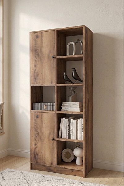 GaniHome Linea Kitaplık Kapaklı 8 Raf