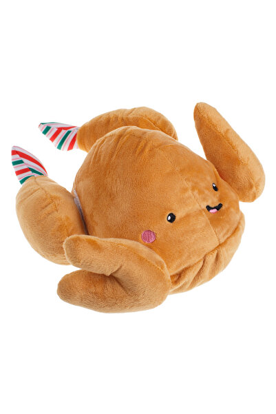 Zumzeria Christmas Plush Turkey Toy with Sound for Dogs 25x20cm