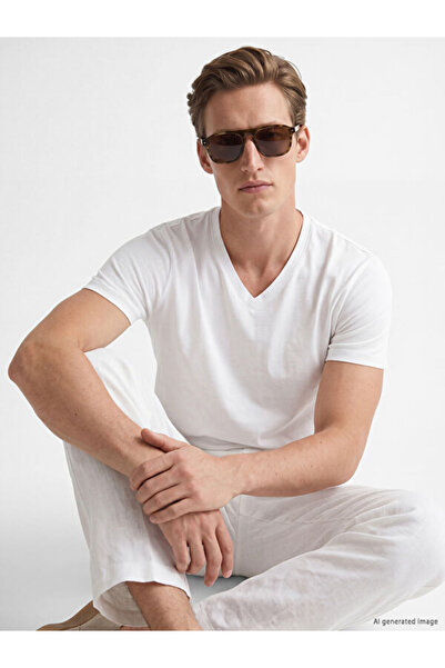 LC Waikiki Quality Parts from Çelebi Store V Dikim Men's Combed Cotton T-Shirt