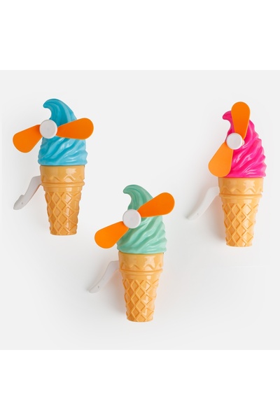 Zumzeria Multicolor Ice Cream Handheld Fan 13.5cm