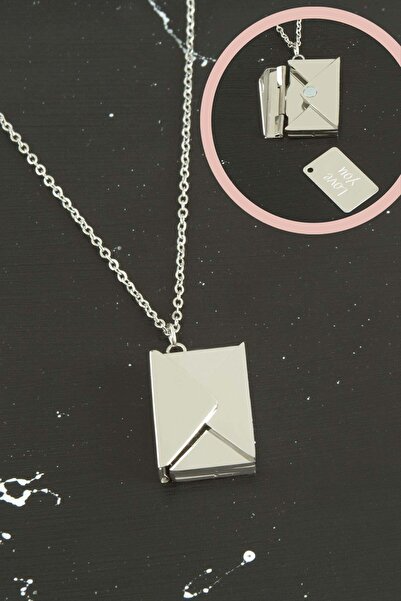 TakÇalıştır Steel Necklace with Letter Cover