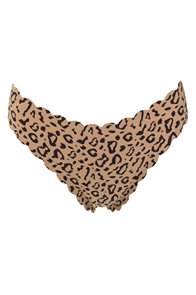Zumzeria Laser Cut Curved String Panties with Animal Print