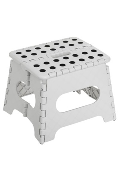 Zumzeria Light Gray Folding Plastic Stool 25x22x19cm