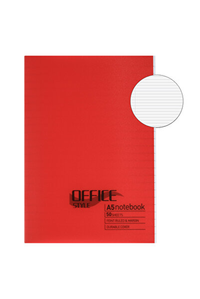 Zumzeria A5 Dictation Notebook Red Cover - 50 Sheets