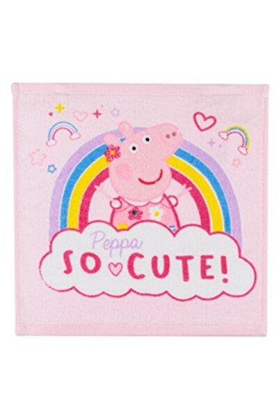 Zumzeria Prosop de bumbac roz Peppa Pig pentru copii 30x30cm
