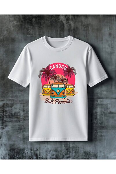 COMVİCHO Canggu Bali Paradise Printed Oversize T-Shirt