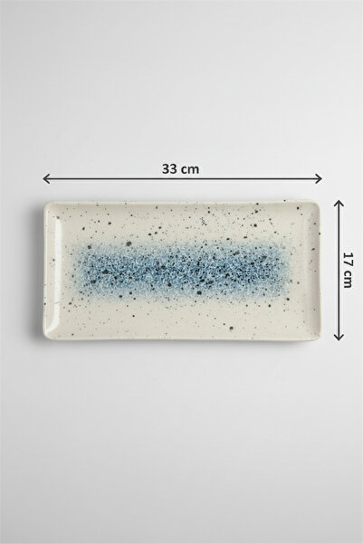 rinart 6-Piece Flora Rectangular Kayak Plate 33X17Cm Digital Splash