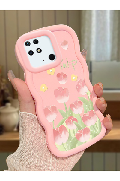 ucuc Redmi 10C Uyumlu Pembe Silikon Kılıf Kamera Korumalı Darbe Emici Tasarım