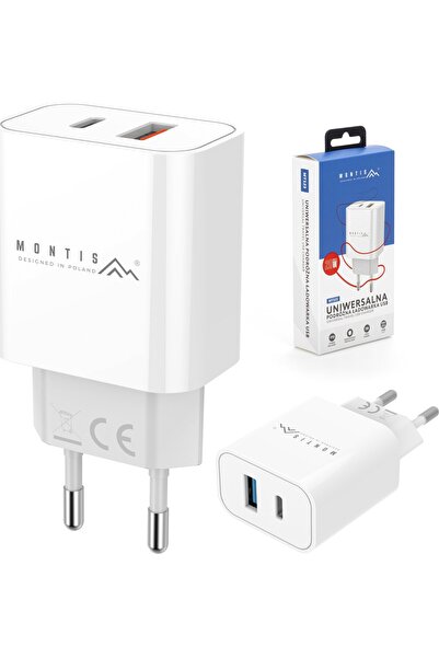 MONTIS Încărcător de baterii USB Tip A + USB Tip C 20W MT123