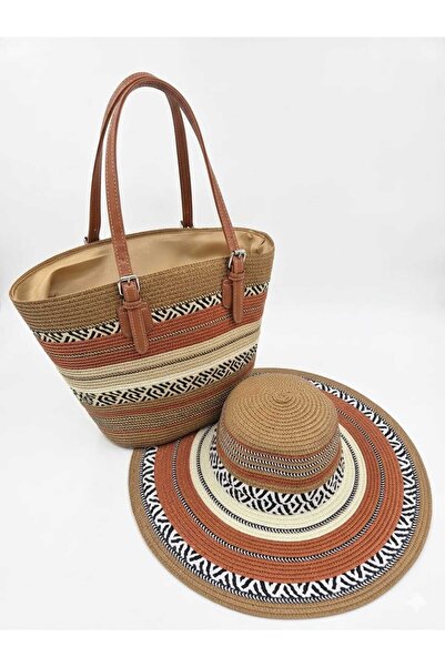 Lujeria Sun Marina Hasır Örme Kilim Desenli 2'li set
