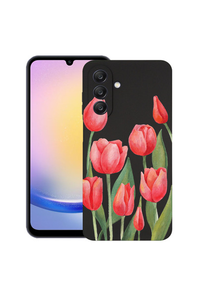 bestcase Husă TPU Ultra Subțire pentru Samsung Galaxy A37 5G, Lalele Roșii, 3...