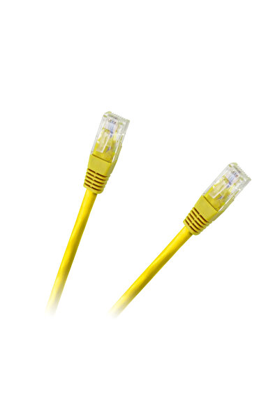 Un Cablu patch UTP 8c Plug-Plug 1.5m CCA Galben Cat.6e